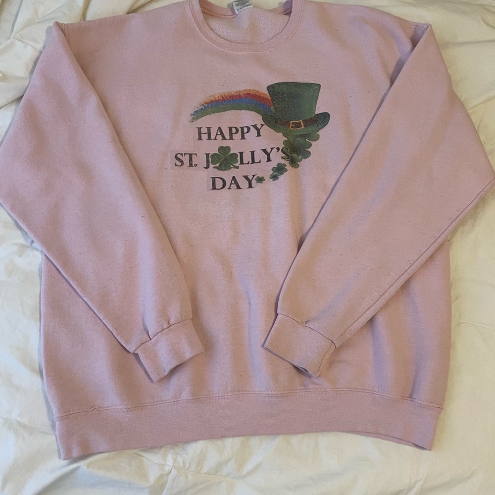 Pink “SAINT JOLLY’s DAY” sweatshirt